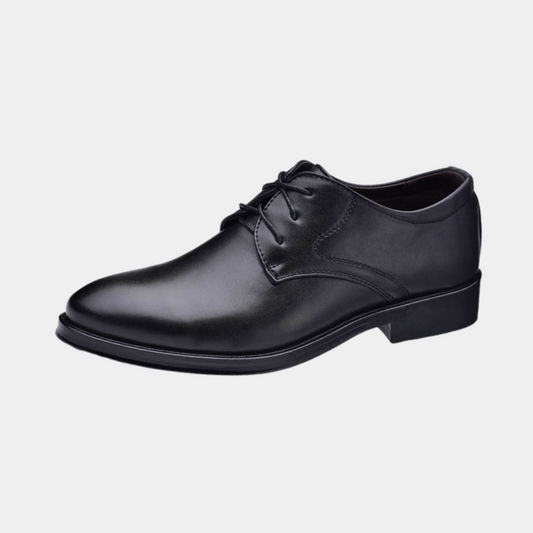 Men's plain black dress shoes