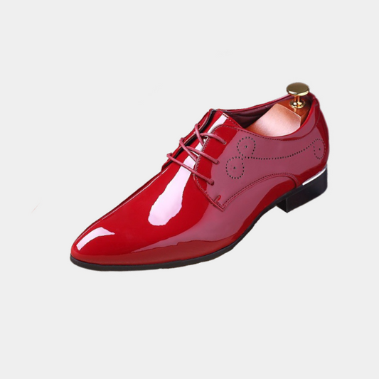 Glossy Red dress shoes for men